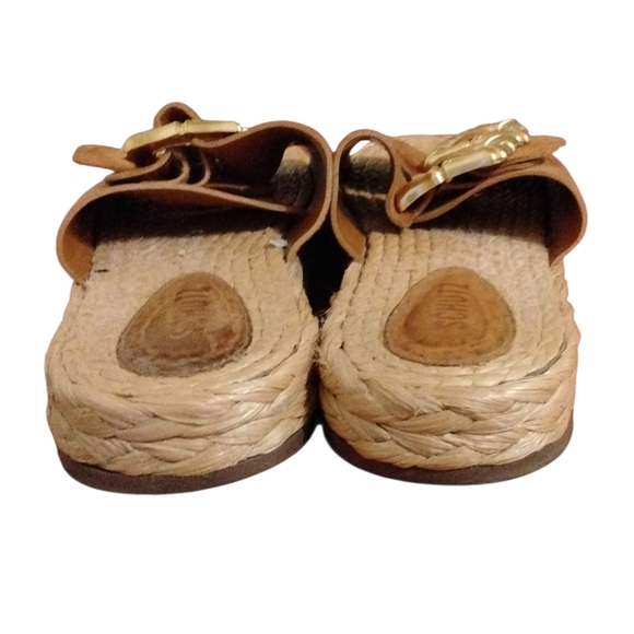 Schutz Enola Rope Flat Sandals Double Straps Honey Brown Sandals size 9.5 B - Picture 6 of 10